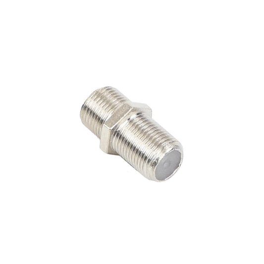 Adaptador Barril para 75 Ohm, de Conector F Hembra a F Hembra, NÃ­quel/ EstaÃ±o/ Polietileno.