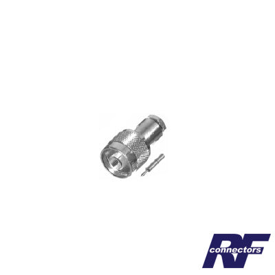 Conector N Macho de Rosca para RG-58/U, RG-142/U, Plata/ Oro/ TeflÃ³n.
