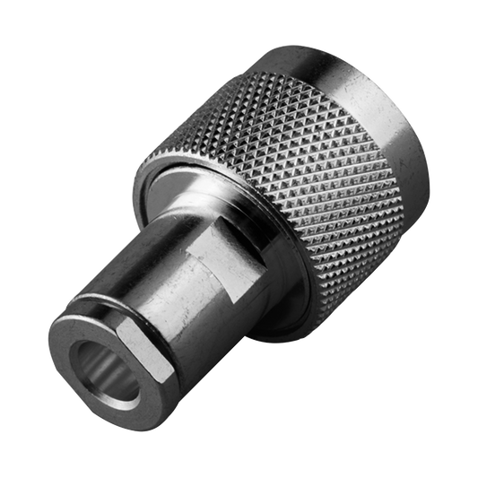 Conector N Macho de Rosca para Cable PROFLEX, Cable Grupo P, Plata/ Oro/ TeflÃ³n.