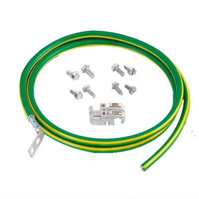 Kit de Jumper para Conexión de Gabinete o Rack de Telecomunicaciones a Barra de Tierra Física, 6 AWG, 1.52 m de Largo | 