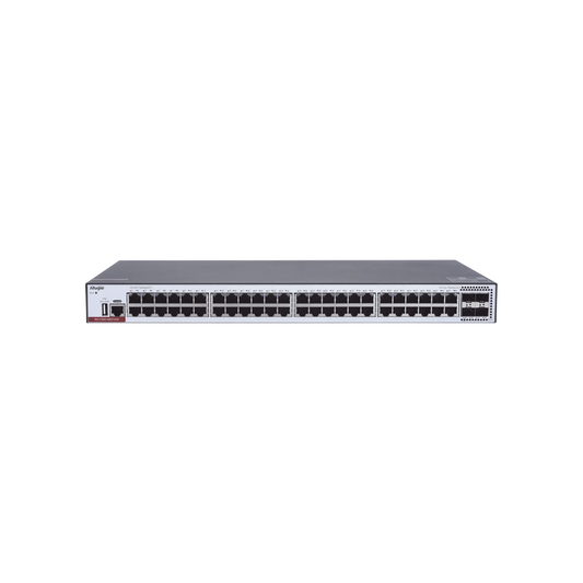 Switch Administrable Capa 3 con 48 puertos Gigabit + 4 SFP+ para fibra 10Gb, gestiÃ³n gratuita desde la nube.