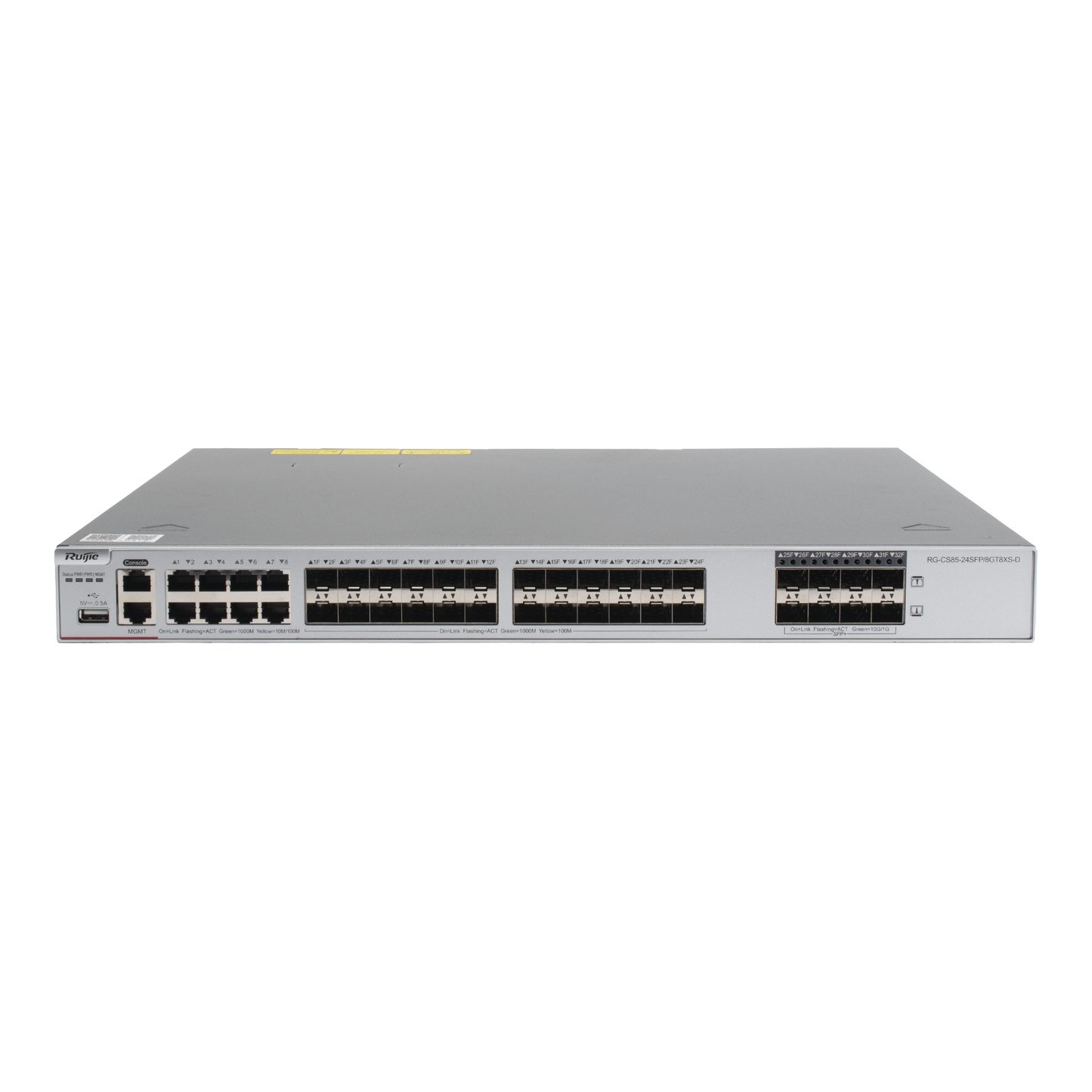 Switch Core Administrable Capa 3 con 8 puertos Gigabit, 24 SFP y 8 SFP+ Combo para fibra 10Gb, gestiÃ³n gratuita desde la nube.