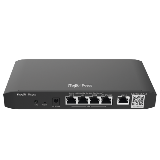 Router Balanceador Administrable Cloud con 3 puertos LAN gigabit, 1 Puerto WAN gigabit y 1 puerto LAN/WAN gigabit configurable, hasta 100 clientes con desempeÃ±o de 600 Mbps asimÃ©tricos