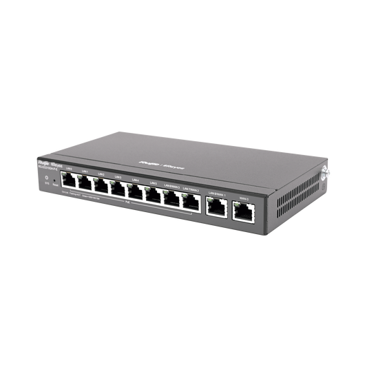 Router Balanceador Administrable , 6 puertos LAN  y 2 puertos LAN/WAN POE+ af/at gigabit hasta 110w, 1 puertos LAN/WAN gigabit y 1 Puerto WAN gigabit, hasta 350 clientes con desempeÃ±o de 1.5 Gbps asimÃ©tricos