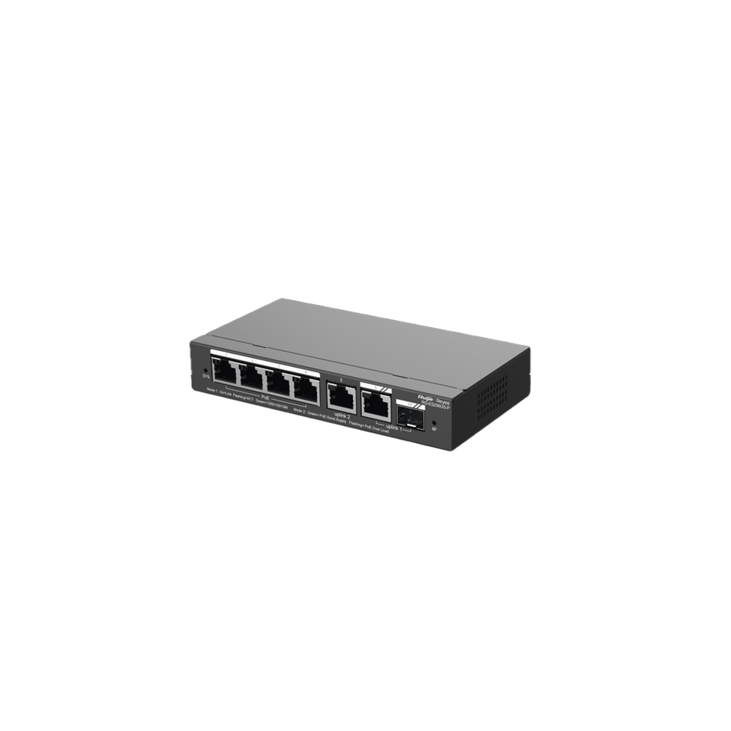 Switch Administrable con 4 puertos Gigabit PoE, 2 Uplink Gigabit y 1 Uplink Gigabit para Fibra SFP en combo, gestiÃ³n gratuita desde la nube