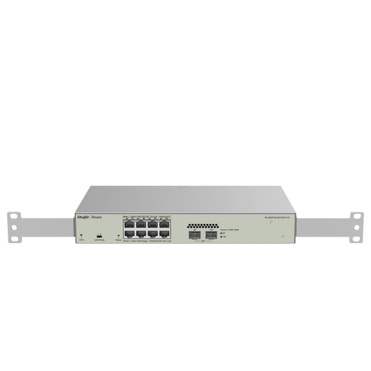 Switch Administrable PoE Capa 2 con 8 puertos Gigabit PoE 802.3af/at + 2 SFP para fibra 1Gb, gestiÃ³n gratuita desde la nube, 125w