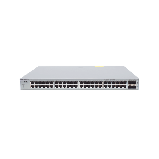 Switch Administrable PoE Capa 2+ Plus, con 48 puertos Gigabit PoE 802.3af/at + 4 SFP+ para fibra 10Gb, gestiÃ³n gratuita desde la nube, 370w