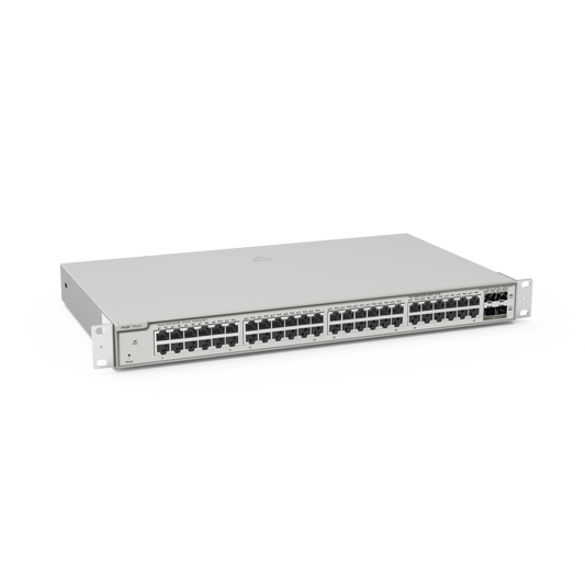 Switch Administrable Capa 3 con 48 puertos Gigabit + 4 SFP+ para fibra 10Gb, gestiÃ³n gratuita desde la nube