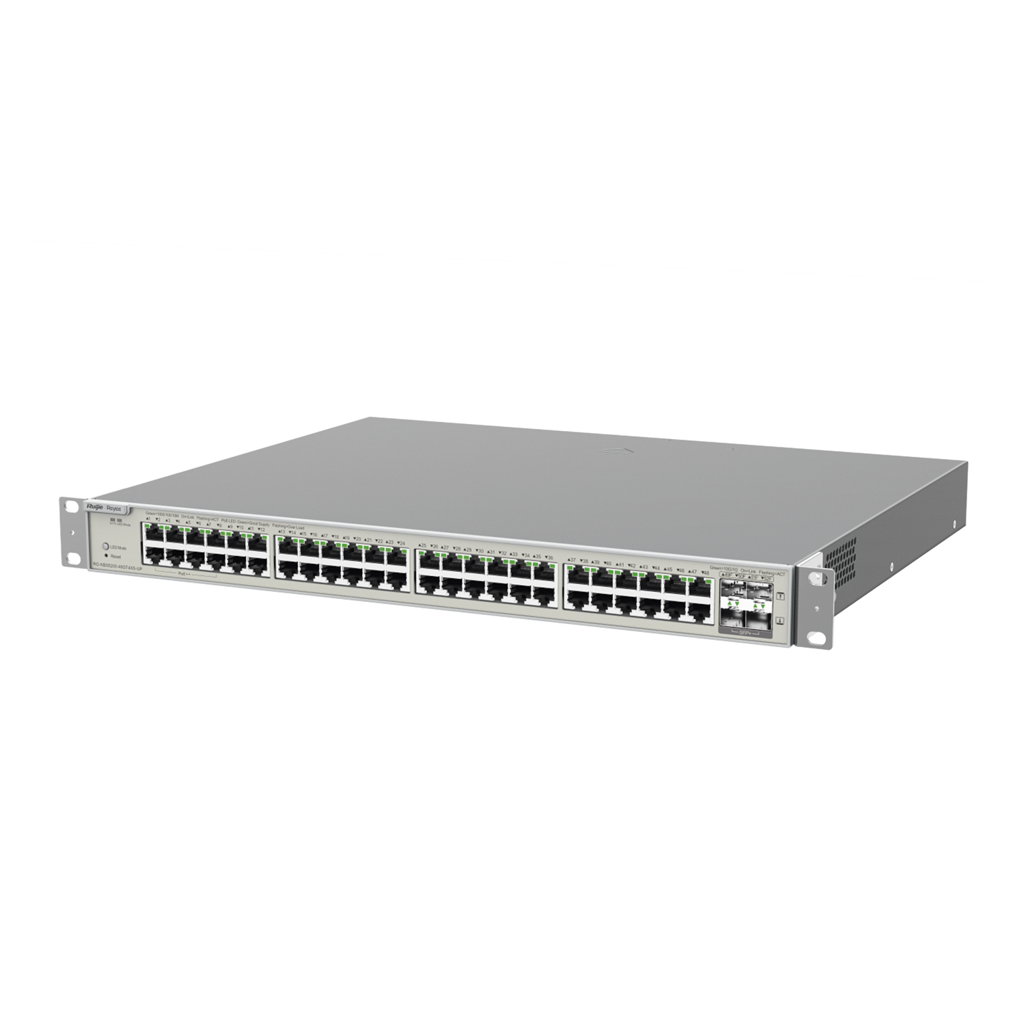 Switch Administrable Capa 3 con 48 puertos Gigabit PoE 802.3af/at + 4 SFP+ para fibra 10Gb, gestiÃ³n gratuita desde la nube, 740W