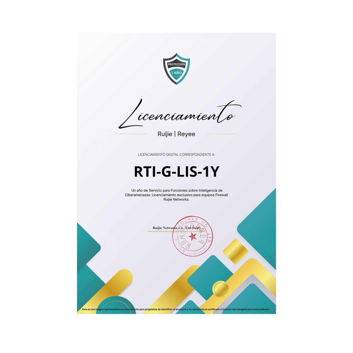 Licencia 1 aÃ±o, Funciones para Inteligencia de Ciberamenazas, Firewall modelo RG-WALL1600-Z3200-S