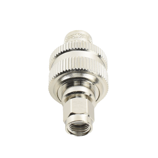 Conector SMA Macho Inverso de Anillo Plegable para RG-8/U, 9913, LMR-400, NÃ­quel/ Oro/ TeflÃ³n.