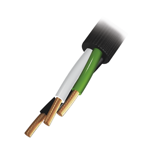 Cable Eléctrico de Uso Rudo 3 Hilos Calibre 14 AWG, Hasta 600 V. Rollo de 100 m.