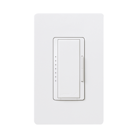 Atenuador (dimmer) un solo polo / multilocacion 120V /INC 1000W / 800W MLV, color blanco No requiere neutro.