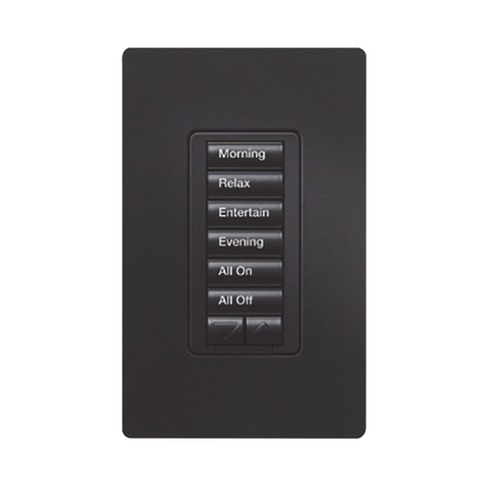 Teclado hibrido seetouch, 6 botones, 2 botones subir/bajar, intensidad 120V/450W, color blanco.