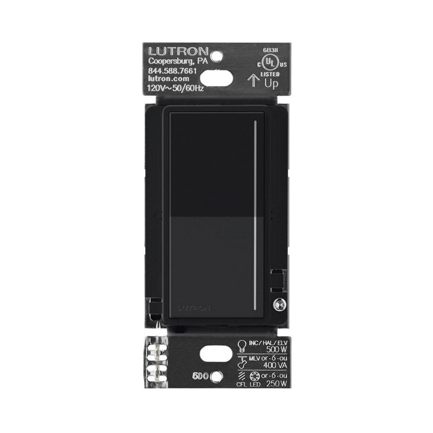 (RadioRa3) Atenuador  tÃ¡ctil SUNNATA Dimmer PRO color negro para linea Radio Ra3, Requiere cable neutro 250W LED / CFL