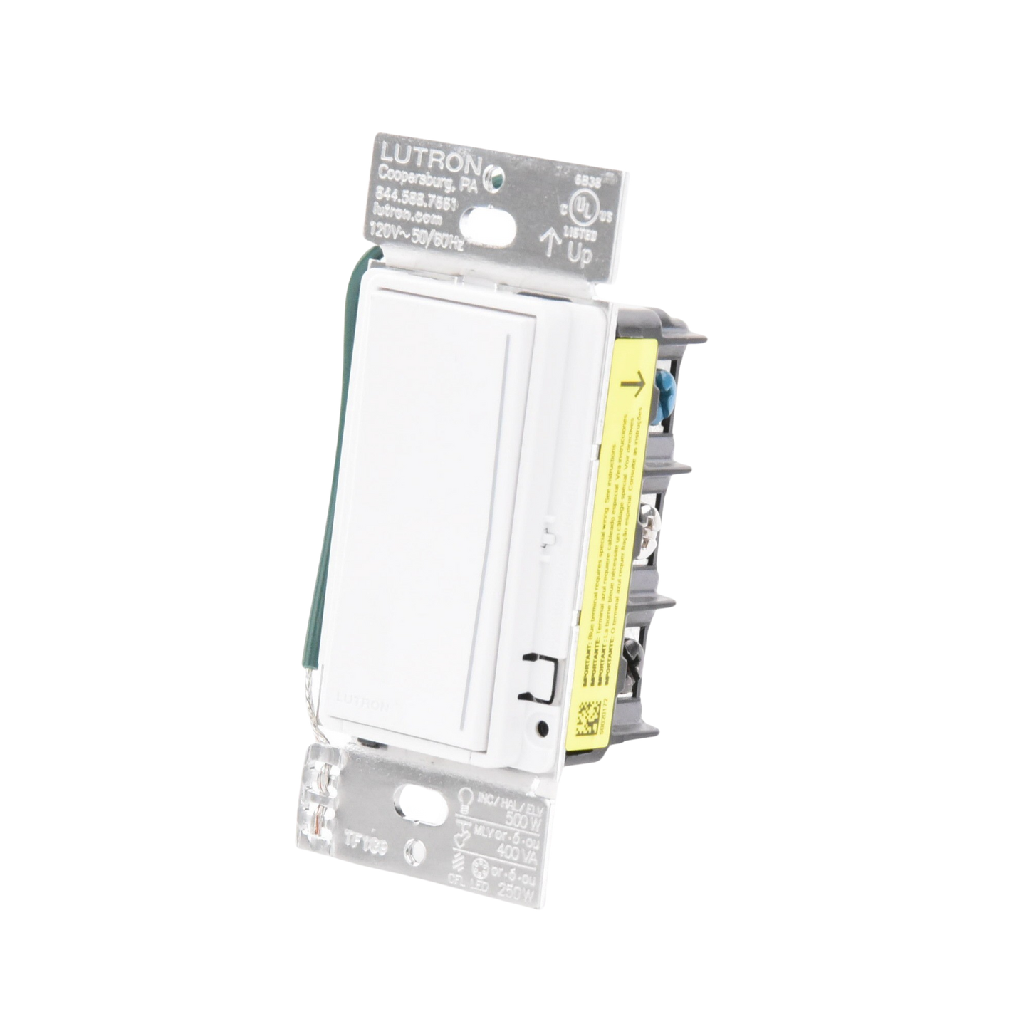 (RadioRa3) Atenuador  tÃ¡ctil SUNNATA Dimmer PRO color blanco mate para linea Radio Ra3, el cable neutro es opcional 250W LED / CFL