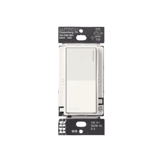 (RadioRA3) Apagador Auxiliar de pared, compaÃ±ero de apagadores multilocaciÃ³n. Usar en 3 vÃ­as o escalera. Color blanco mate.