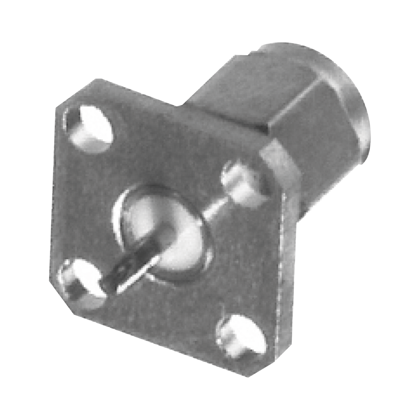 Conector SMA Macho de Montaje en Panel de 4 Perforaciones y Terminal Soldable, NÃ­quel/ Oro/ TeflÃ³n.?
