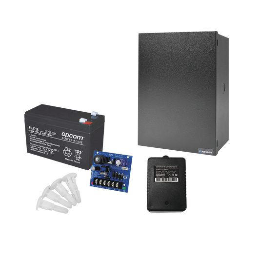 Kit de fuente de poder ALTRONIX ( SMP3 ) , con salida de 12 Vcc a 2.5 A, incluye transformador y batería de 7 Ah