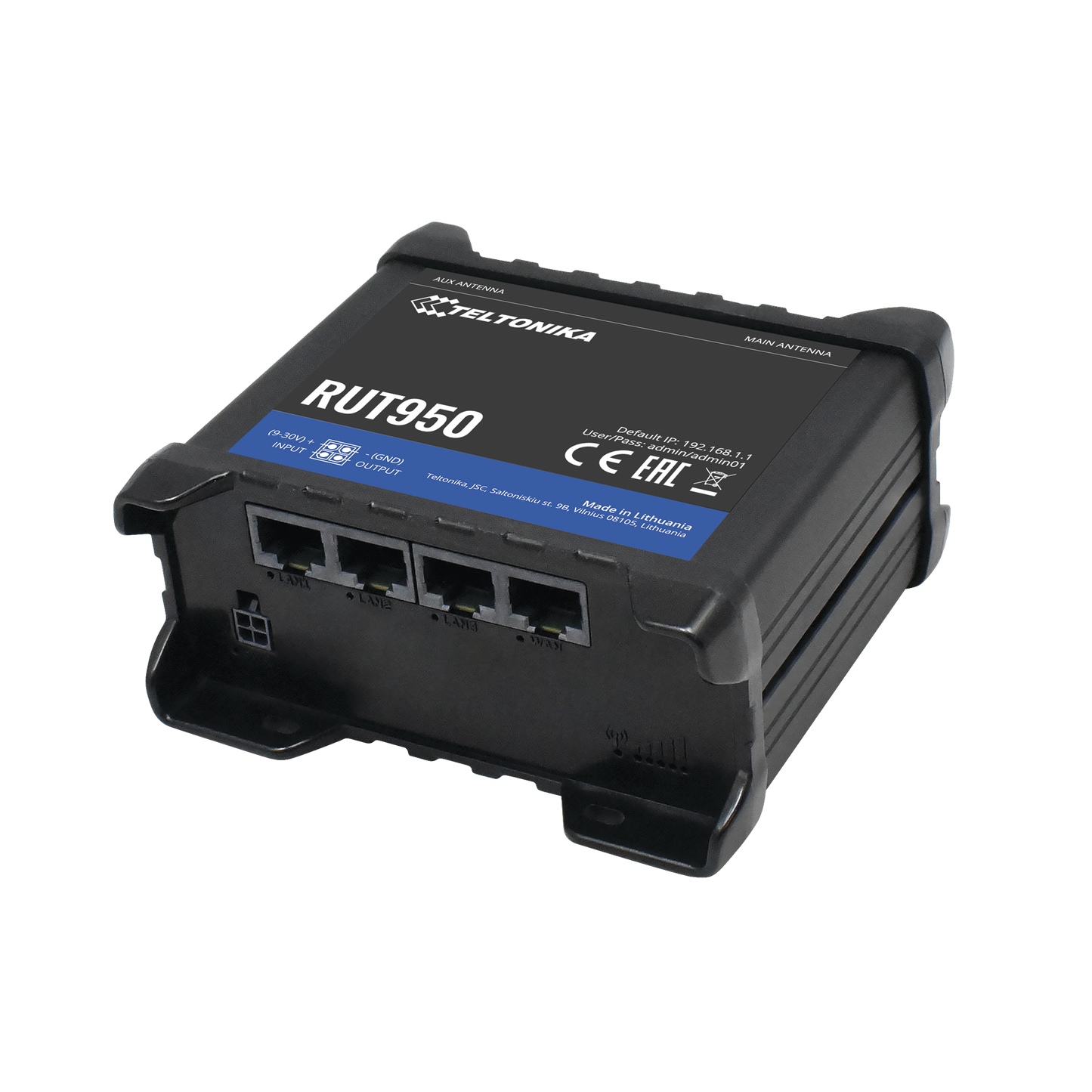 Router LTE dual SIM, 4 puertos Ethernet, conectorizado, Bandas B1, B2, B3, B4, B5, B7, B8, B28