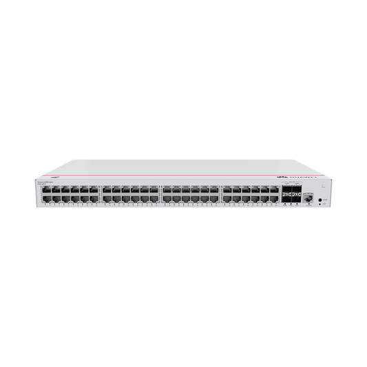 Switch Gigabit Administrable PoE Capa 2 / 48 puertos 10/100/1000 Mbps (PoE) / 4 Puertos SFP+ Uplink / 380W / PoE Perpetuo / AdministraciÃ³n Nube Gratis