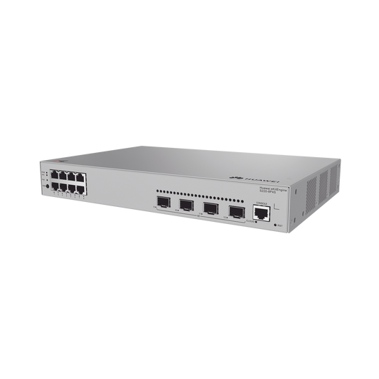 Switch Gigabit Administrable PoE Capa 2 / 8 puertos 10/100/1000 Mbps (PoE) / 4 Puertos SFP Uplink / 125W / PoE Perpetuo / AdministraciÃ³n Nube Gratis