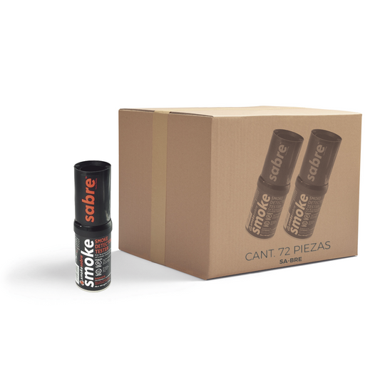 Caja de 72 latas de humo sintÃ©tico en aerosol para probar detectores de humo manualmente