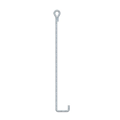 Ancla de Suelo con Ojo de Llave Ã˜ 3/4" x 150 cm, Galvanizado por Inmersión en Caliente.