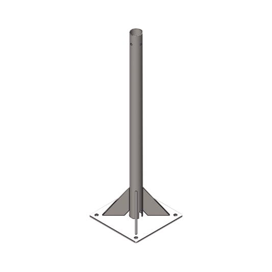 MÃ¡stil de 2 metros, de 2" de DiÃ¡metro, con Opresor, Base Soldada . Galvanizado por InmersiÃ³n en Caliente.