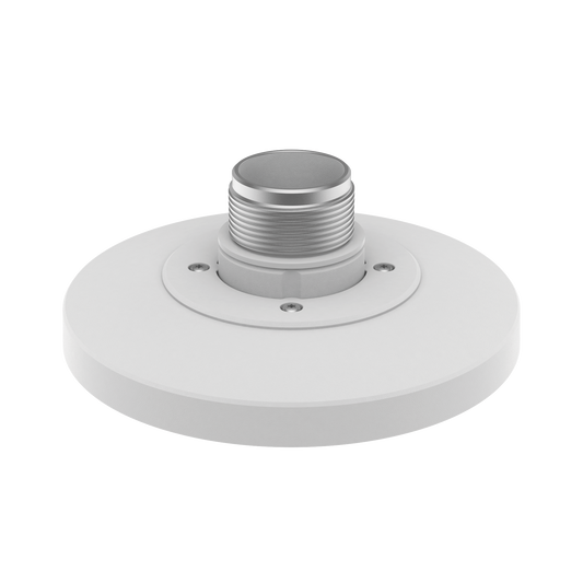 Adaptador tipo plato para CÃ¡mara tipo domo Hanwha, necesario para usar accesorios de pared o techo, verificar lista de compatibilidad