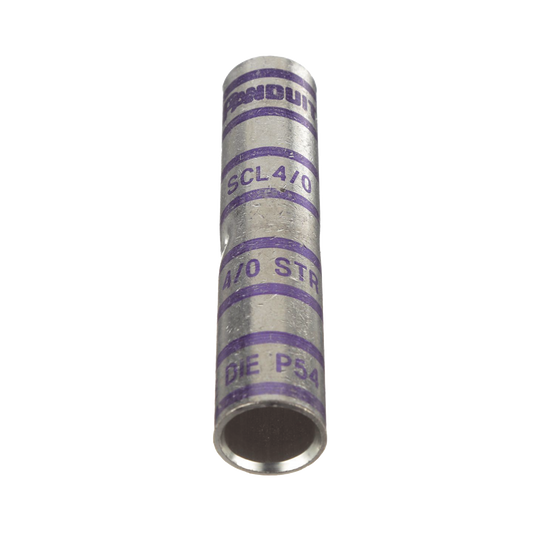 Empalme de Compresión a tope de Cobre tipo barril largo. Para cable 4/0 AWG, Paquete de 10 Piezas | PANDUIT