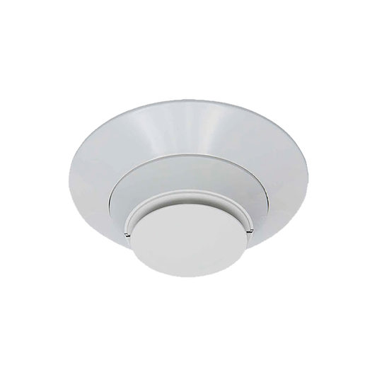 Detector de humo fotoelÃ©ctrico direccionable con prueba remota para ducto, color marfil.