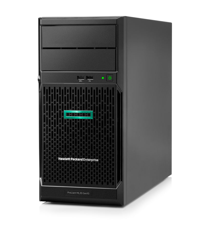 Servidor HPE ProLiant ML30 Gen10 Plus Intel Xeon E-2314 4 núcleos (2.80GHz, 8MB) 16GB (1 x 16 GB) 4LFF (1x1TB) NHP RAID Intel VROC LFF 350W (P44719-001)