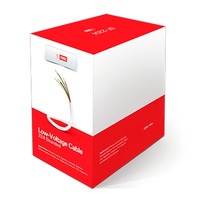 Cable 100% Cobre INDUSTRIAL/  4 x 22 AWG/ de color blanco / 305m / para aplicaciones en sistemas de Intrusión / Control de Acceso y TV Porteros