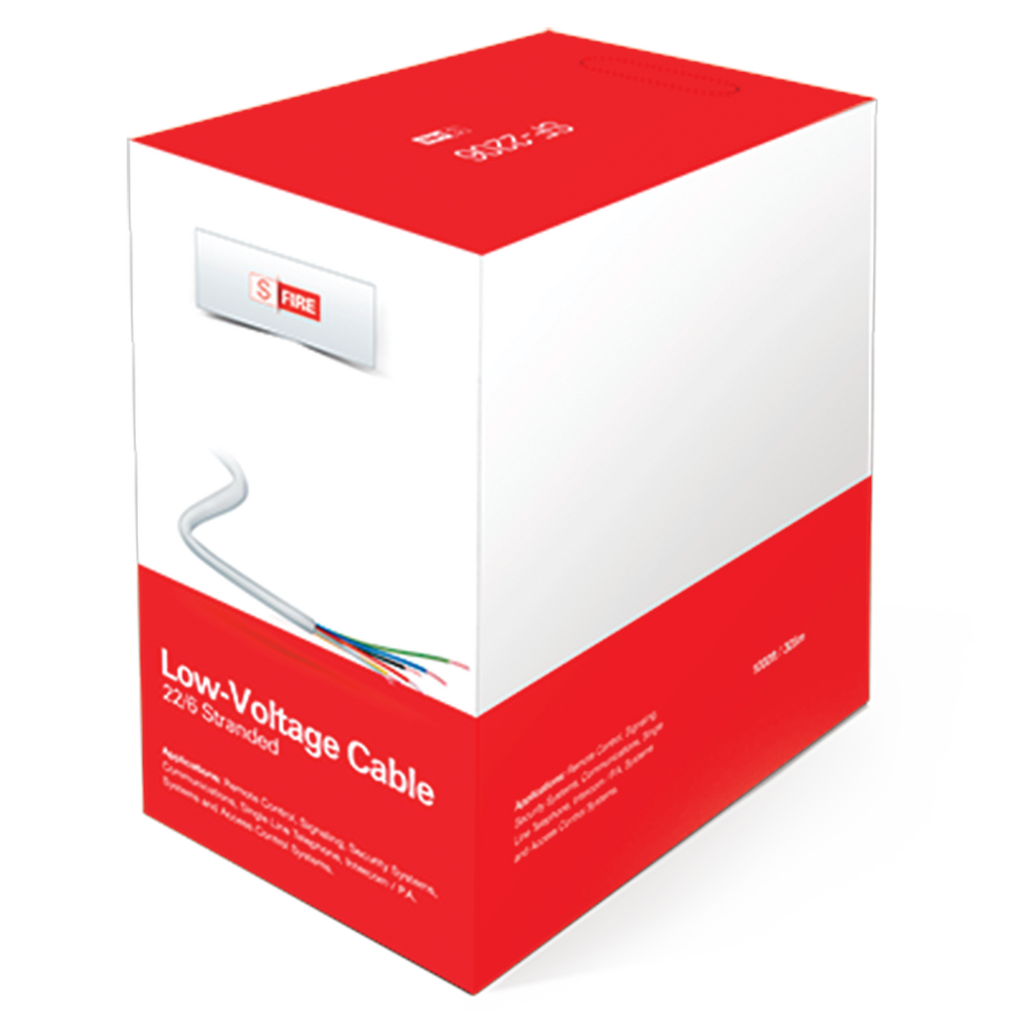 Cable de Cobre Industrial, 6 conductores calibre 22 de color blanco, para aplicaciones de alarmas / Control de acceso / AutomatizaciÃ³n / Intercoms y TV porteros, Bobina de 152.5 Metros.