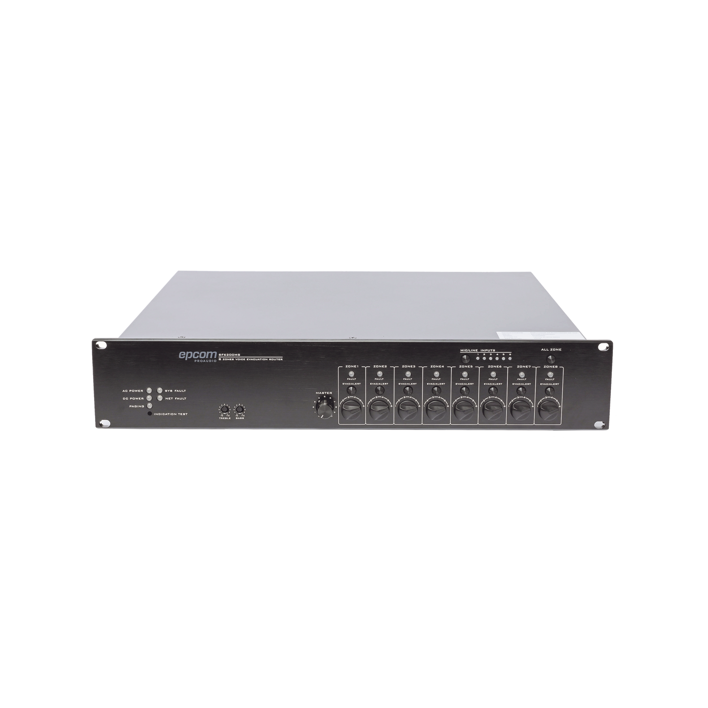 Controlador de ExtensiÃ³n de EvacuaciÃ³n de Voz | 8 Zonas | 500W | Soporta MÃ¡x. 19 SF6200MS en Cascada