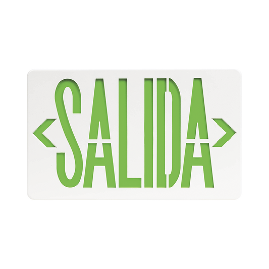 Letrero LED DUAL de SALIDA Universal con alto brillo/uso en pared, lateral o techo/BaterÃ­a de Respaldo Incluida.