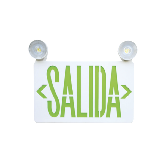 Letrero LED de SALIDA con Luz de Emergencia/Montaje Universal (pared, lateral o Techo)/BaterÃ­a de Respaldo Incluida