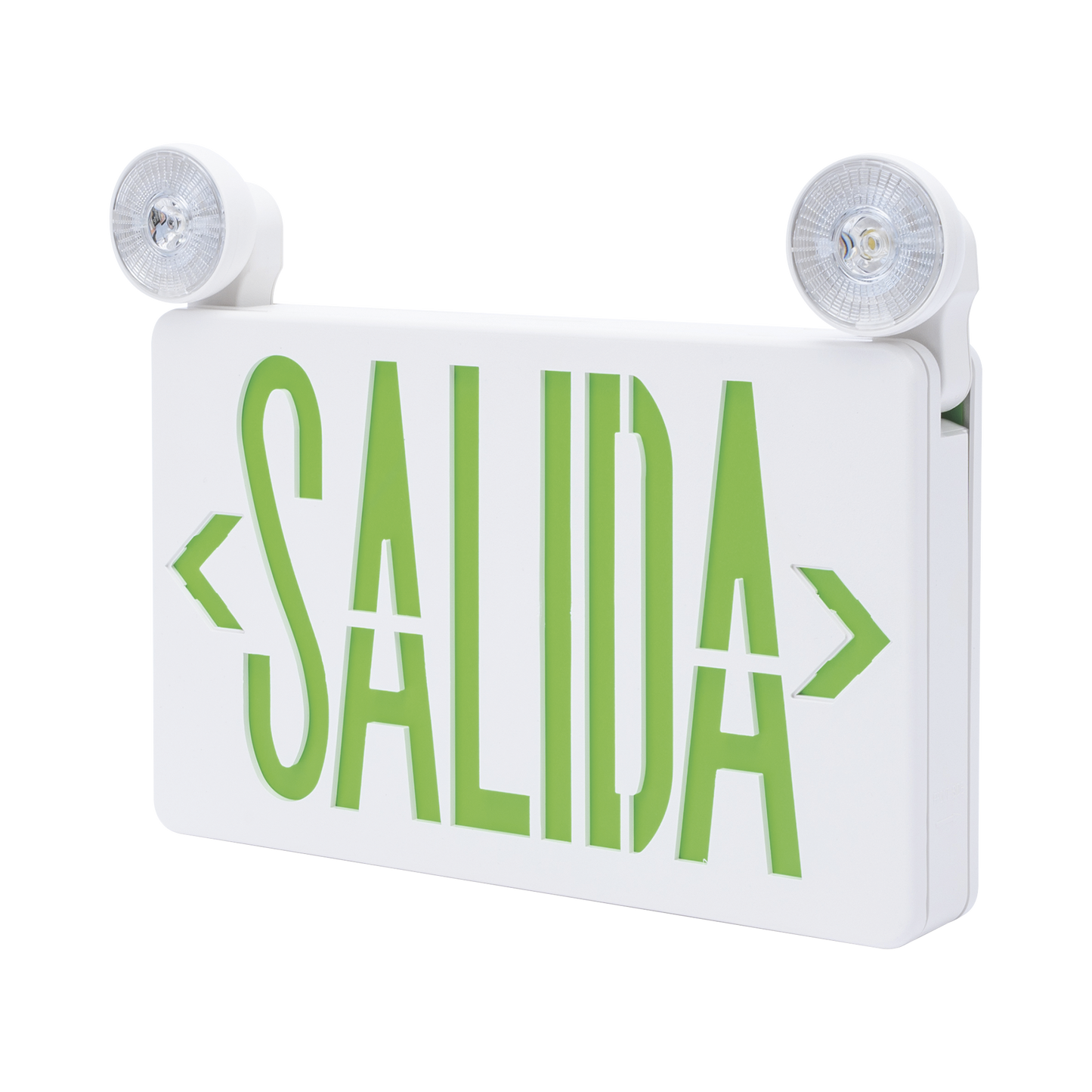 Letrero de Emergencia LED DUAL de SALIDA con Luz de Emergencia/Montaje Universal (pared, lateral o Techo)/BaterÃ­a de Respaldo Incluida