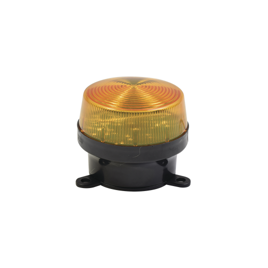 Mini estrobo color Amber con montaje de pestaÃ±a.