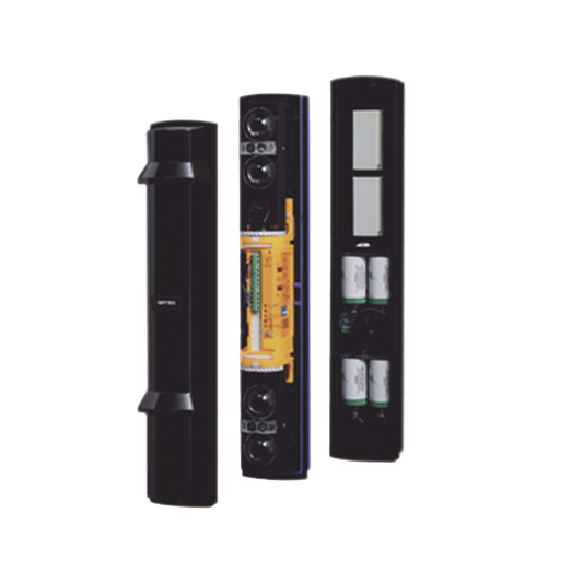 Barrera fotoelÃ©ctrica de 100 metros 4 rayos  1 canal / AlimentaciÃ³n por baterÃ­as (INCLUIDAS)