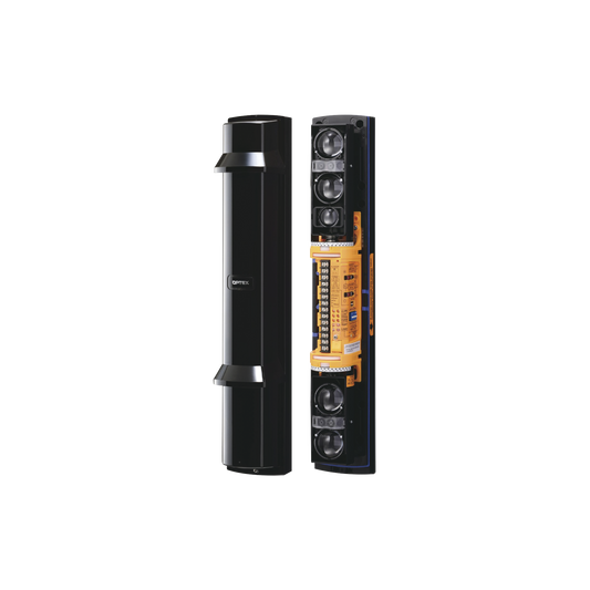 Barrera fotoelectrica de 200 metros 4 rayos  4 canales  doble modulaciÃ³n y transmision automatica de potencia del rayo