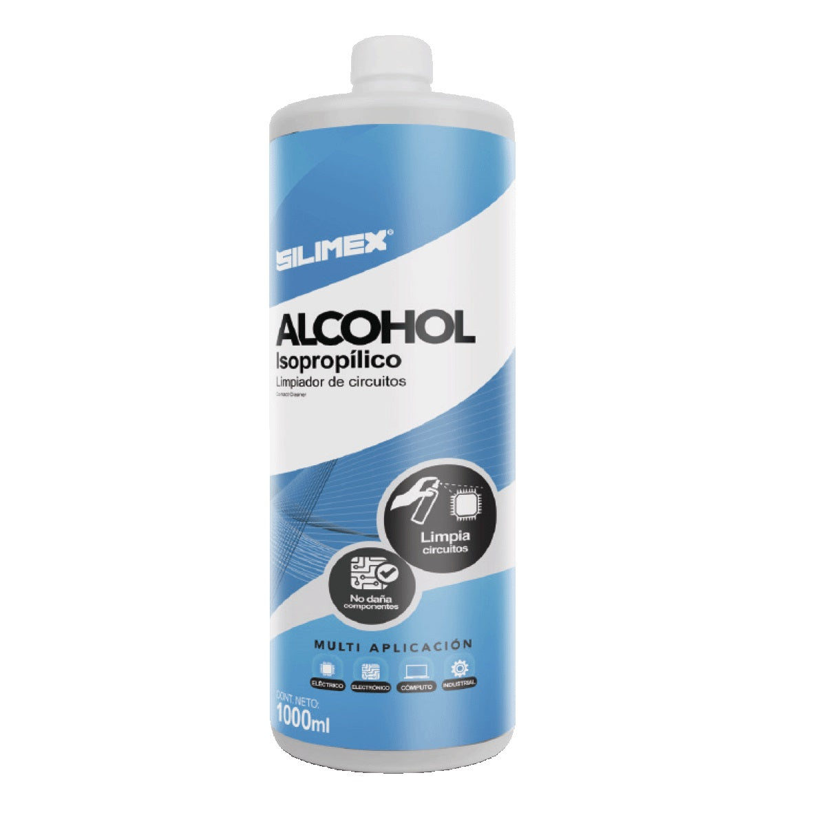 Alcohol Isopropílico SILIMEX ALCOHOL ISO, Azul, Alcohol Isopropilico, 1 LT