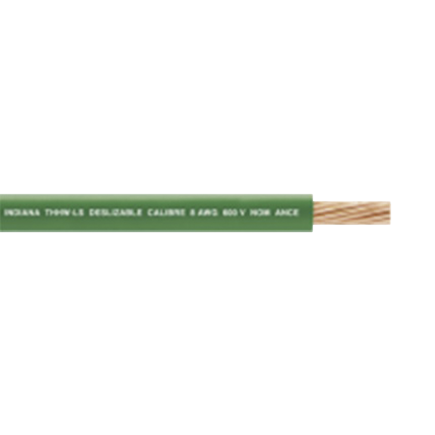 6 AWG / Cable ElÃ©ctrico / 1 Conductor /  Cobre /  Recubierto THW-LS / 19 Hilos / Color Verde / 300 metros