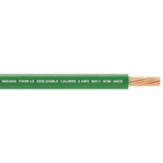 Cable ElÃ©ctrico de Cobre Recubierto THW-LS Calibre 14 AWG 19 Hilos Color Verde (100 metro)