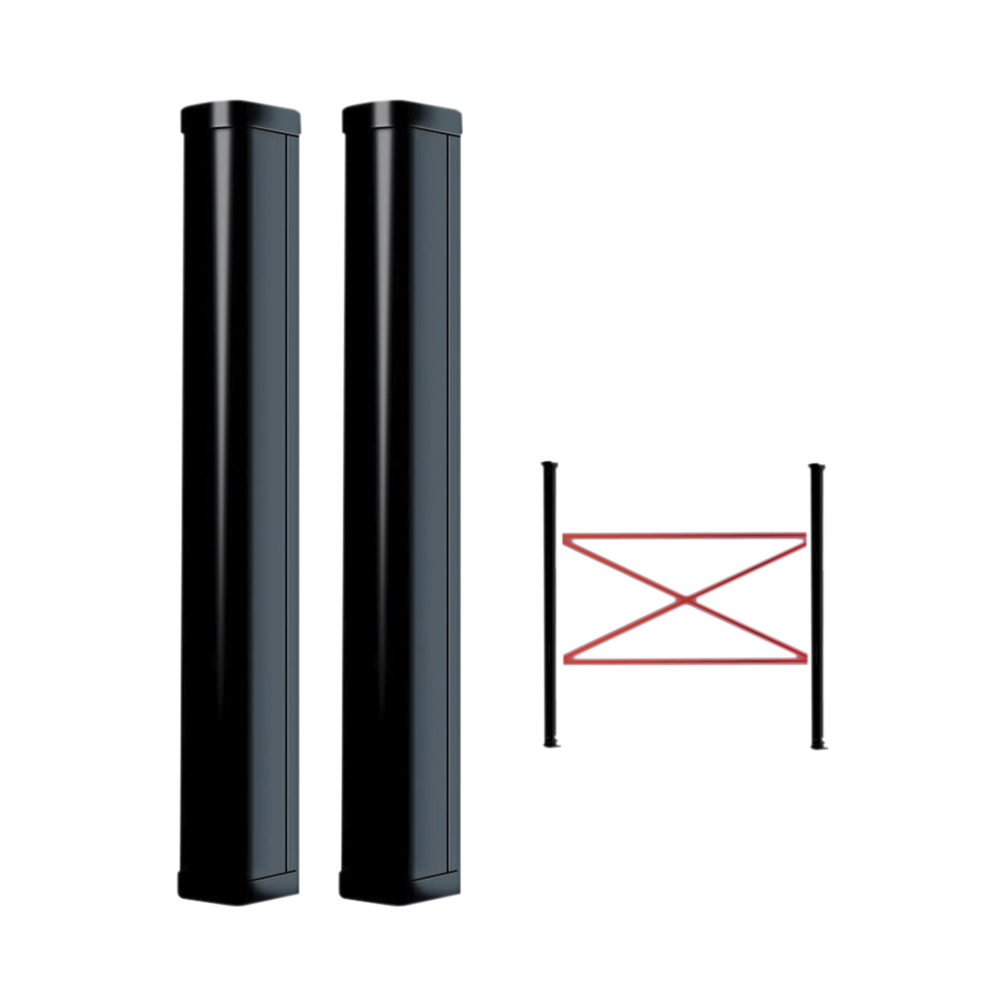 Detector FotoelÃ©ctrico de 100 cm de Altura / Tipo Cortina para DetecciÃ³n Perimetral / BaterÃ­as de respaldo / Cobertura de 100 metros en exterior / AlimentaciÃ³n a 110/220VAC / 100 cm de Alto