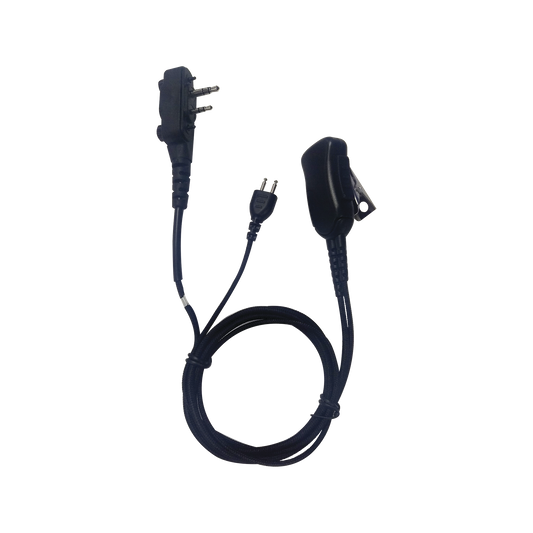 MicrÃ³fono audÃ­fono de 1 cable de fibra trenzada con sistema SNAP para radios Icom IC-F4003/4013/2000/4021/4031/4210/4230/IC-F14/3021/3013/3103/3003/1000/2000/S/T (con tornillos)