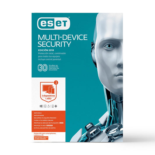 Antivirus ESET Multidevice Security, 3 licencias, 1 Año(s), Caja