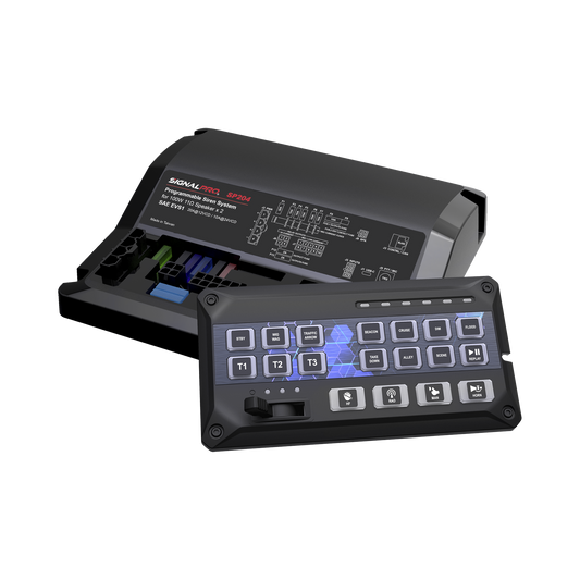 Sirena Vehicular de 200W de Potencia, Con Controlador de Panel Deslizante de 19 botones, indicador de flecha de trÃ¡fico de 6 LED