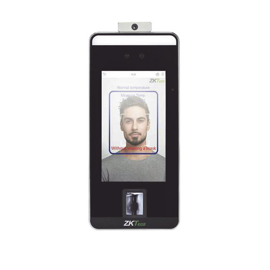 Terminal de reconocimiento Facial, Palma, Huella Digital y temperatura de alta velocidad